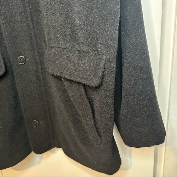 Tom James Alpaca and Wool Men's Classic Black Military Jacket large - Picture 4 of 11